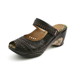 Jambu Touring Vegan Black Slip On Wedge