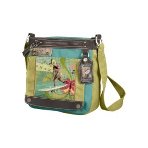 Sherpani Khaki Willow Let Love Rule Vegan Shoulder Bag