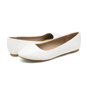 Afar White Vegan Ballerina Flats