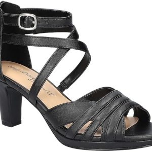CL By Laundry Camryn Black Faux Leather Heels (CL)