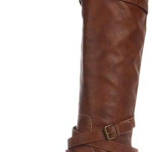 Madden Girl Zerge Cognac Vegan Riding Boot