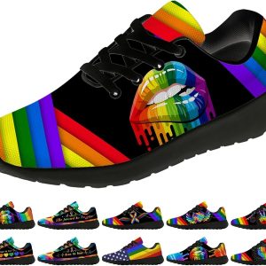 Simple Shoes Take On Elastic Black RAINBOW Vegan Sneaker (CL)