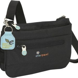 Sherpani Black Zoom Travel Urban Vegan Shoulder Bag