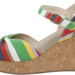 Sugar Shoes Ginger Roll Fiesta Plaid Vegan Platform Wedge