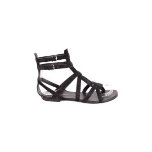 CL By Laundry Shanae Black Faux Leather Gladiator Sandals (CL)