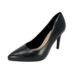Eluda Black Pointy Toe Vegan Heels