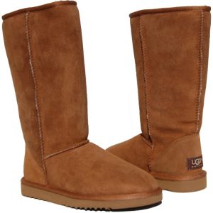 Dark Camel Faux Shearling Furry Lined Boots