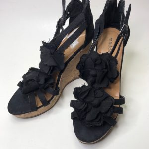 IRREGULAR Madden Girl Kloverr Black Vegan Platform Wedge Size 10